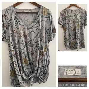 Maurice’s 24/7 Floral Knot Front Tee